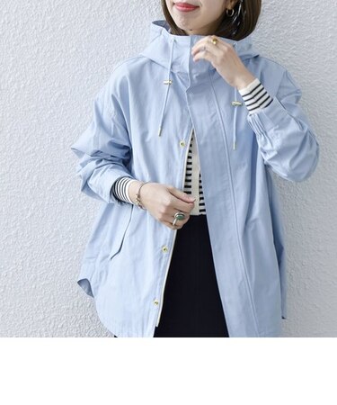 SHIPS any:〈花粉ガード〉フーデット ミディ マウンテンパーカー / ブルゾン