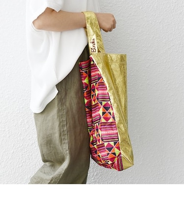 【SHIPS any別注】BINDU: バティック シャイニー コンビトートバッグ 23SS