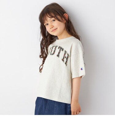 Champion: ルーズフィット パッチワーク Tシャツ 110/130 <KIDS>◇