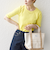 SHIPS any:〈洗濯機可能〉テレコ リブ ハーフスリーブ TEE