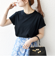 SHIPS any:〈抗菌防臭/洗濯機可能〉USAコットン フレンチスリーブ TEE