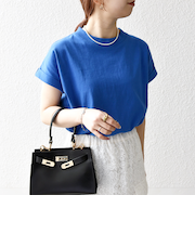 SHIPS any:〈抗菌防臭/洗濯機可能〉USAコットン フレンチスリーブ TEE