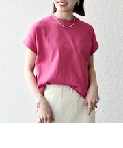 《一部追加予約》SHIPS any:〈抗菌防臭/洗濯機可能〉USAコットン フレンチスリーブ TEE