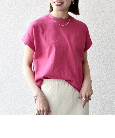 《一部追加予約》SHIPS any:〈抗菌防臭/洗濯機可能〉USAコットン フレンチスリーブ TEE