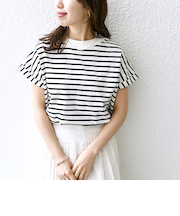 SHIPS any:〈抗菌防臭/洗濯機可能〉USAコットン フレンチスリーブ TEE