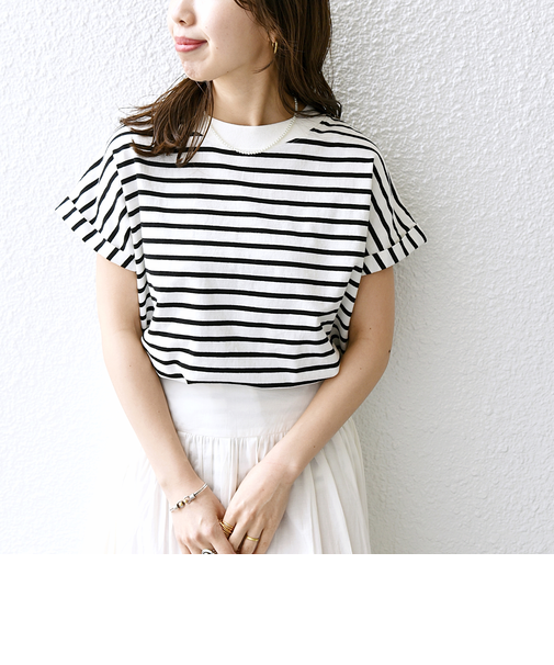 SHIPS any:〈抗菌防臭/洗濯機可能〉USAコットン フレンチスリーブ TEE