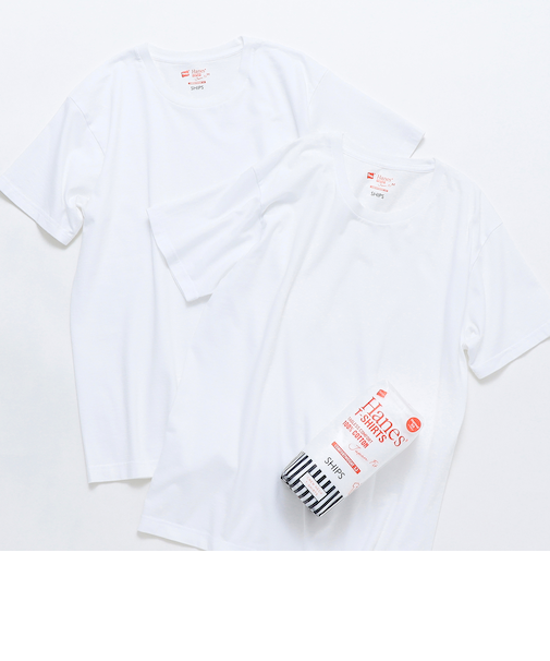 Hanes×SHIPS: 別注New Japan Fit Tシャツ （2枚組）
