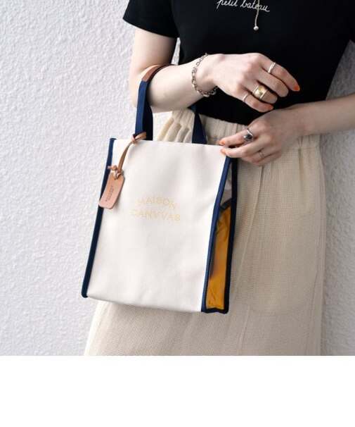 【SHIPS any一部別注カラー】MAISON CANVVAS: キャンバス ミニ トートバッグ