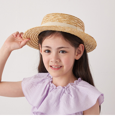 SHIPS any: ストロー ボーターハット<KIDS>◇