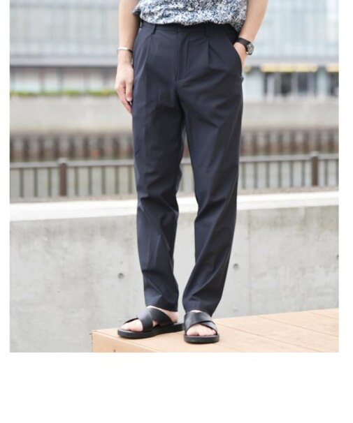 SHIPS any: 〈ウエストマジック仕様〉WONDERSHAPE 4WAYストレッチ 1プリーツ スラックス◇