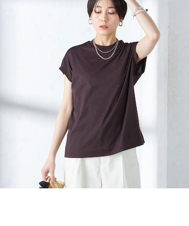 SHIPS Primary Navy Label: ニュー スヴィン コットン フレンチ スリーブ