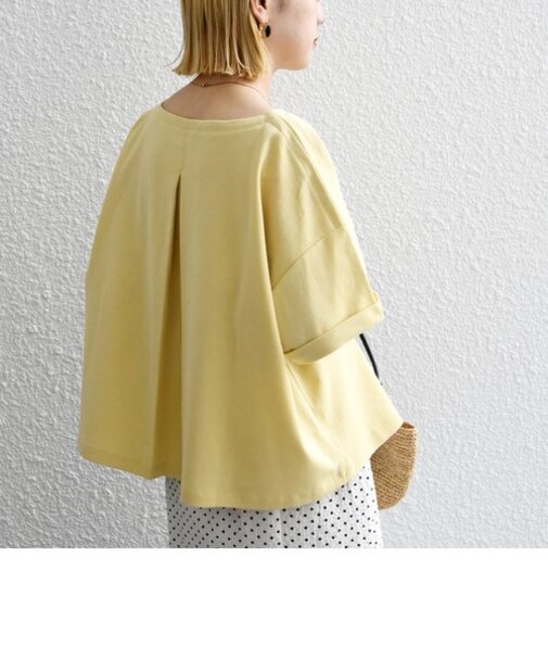 SHIPS any:〈洗濯機可能〉ドライ ポンチ バック タック Tシャツ