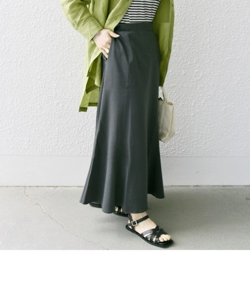 SHIPS any:〈洗濯機可能〉ドライ ポンチ マーメイド スカート