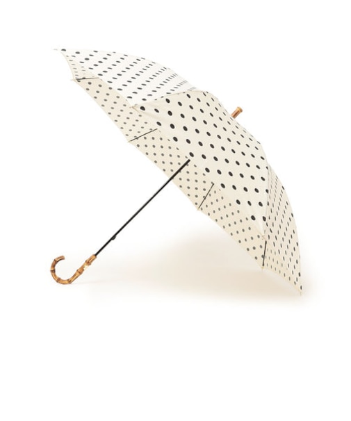 Traditional Weatherwear: ドット バンブー ハンドル アンブレラ ライト