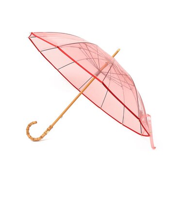 Traditional Weatherwear: バンブー ハンドル クリア カラー アンブレラ