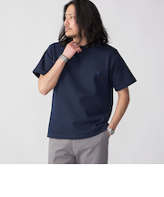 【WEB限定】SHIPS: ワンポイント ロゴ バーズアイ Tシャツ 24SS