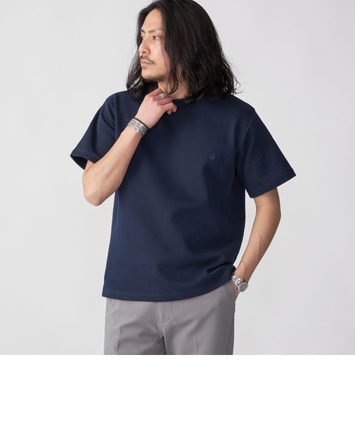 【WEB限定】SHIPS: ワンポイント ロゴ バーズアイ Tシャツ 24SS