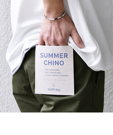 SHIPS any: サマー スリム テーパード チノ パンツ 25SS◇