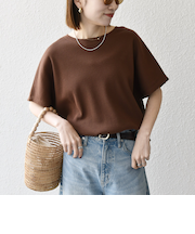 【WEB限定】SHIPS any:〈洗濯機可能〉ワッフル ワイド TEE