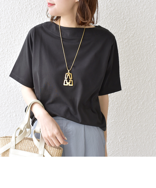 【WEB限定】〈ネックが選べる2サイズ展開〉オーガニックコットン バリエーションネック TEE