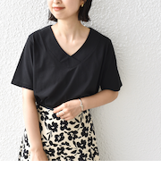 【WEB限定】〈ネックが選べる2サイズ展開〉オーガニックコットン バリエーションネック TEE