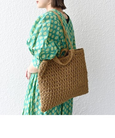 ペーパー透かし編み ダブル ショルダー バッグ◇