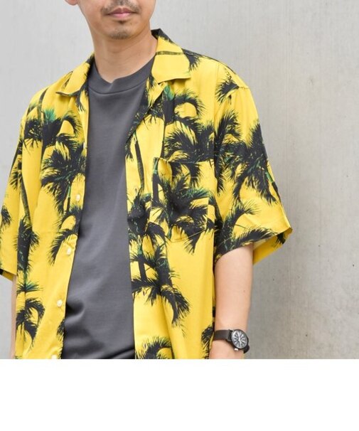 【SHIPS any別注】HOOKANO: 〈手洗い可能〉 レーヨン アロハシャツ◇