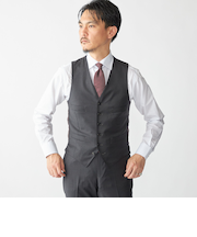 SHIPS: LORO PIANA FABRIC オーストラリス 無地 ベスト