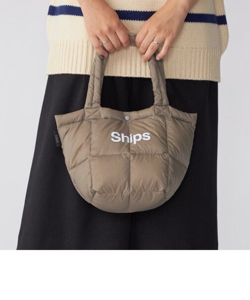 *【SHIPS別注】TAION: ダウン ランチ トート バッグ （エコバッグ/サブバッグ）23FW