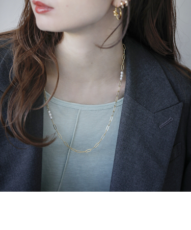 《追加予約》quaranciel: パール デザイン ロング ネックレス