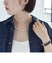 《追加予約》quaranciel: ボール チェーン マンテル ネックレス