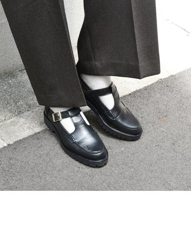 ENESS: Tストラップ レザー ローファー｜シップスの通販｜&mall 