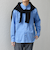 SHIPS any: ストライプ / ソリッド リラックス バンドカラー シャツ 25AW◇