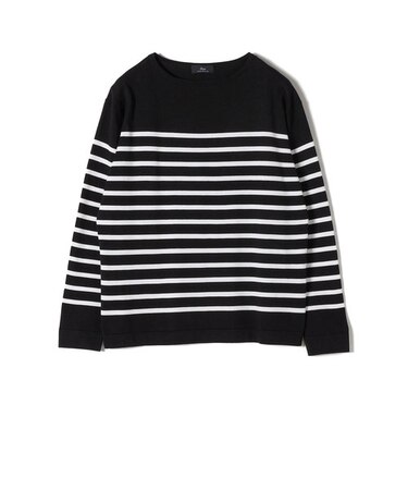 SHIPS Primary Navy Label:〈手洗い可能〉スヴィン ボーダー ボートネック ニット