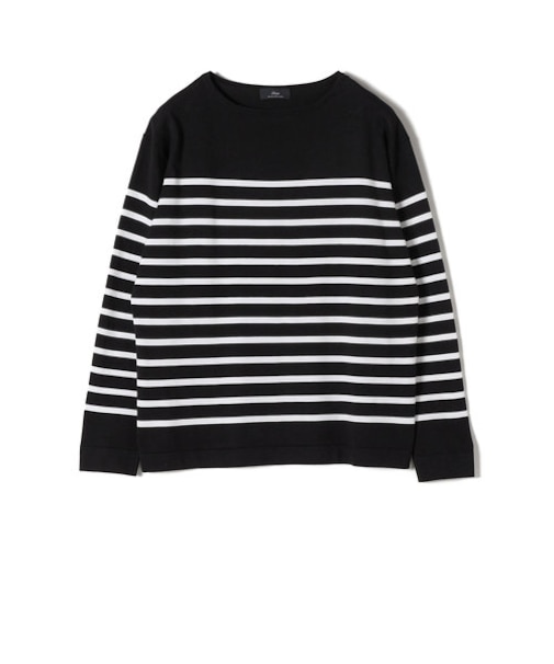 SHIPS Primary Navy Label:〈手洗い可能〉スヴィン ボーダー ボートネック ニット