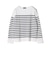SHIPS Primary Navy Label:〈手洗い可能〉スヴィン ボーダー ボートネック ニット
