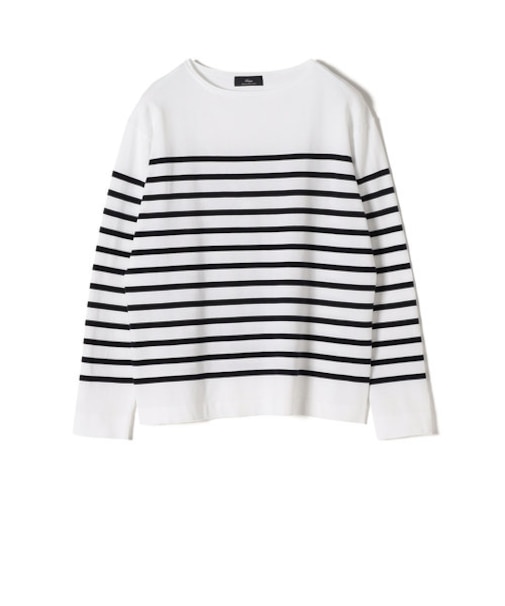 SHIPS Primary Navy Label:〈手洗い可能〉スヴィン ボーダー ボートネック ニット
