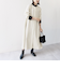 【WEB限定】SHIPS any:〈洗濯機可能〉ダブルクロス Aライン シャツワンピース［NAVY BLUE］