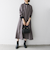 【WEB限定】SHIPS any:〈洗濯機可能〉ダブルクロス Aライン シャツワンピース［NAVY BLUE］