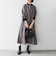 【WEB限定】SHIPS any:〈洗濯機可能〉ダブルクロス Aライン シャツワンピース［NAVY BLUE］
