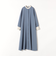【WEB限定】SHIPS any:〈洗濯機可能〉ダブルクロス Aライン シャツワンピース［NAVY BLUE］