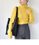 quaranciel:〈手洗い可能〉コットン タートルネック リブ ニット