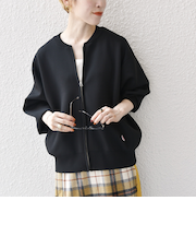 《追加予約》【WEB限定】SHIPS any:〈洗濯機可能〉ジップアップ ニット ブルゾン カーディガン