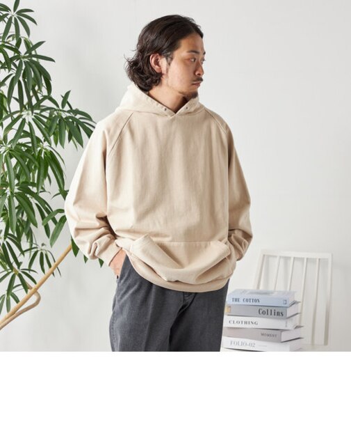 SHIPS any: COTTON USA ガーメントダイ ラグランスリーブ スウェット パーカー◇