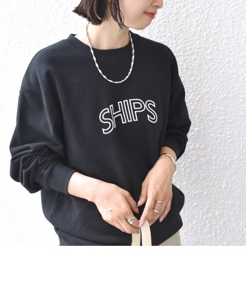 【WEB限定】〈洗濯機可能〉SHIPS ラウンド ロゴ スウェット