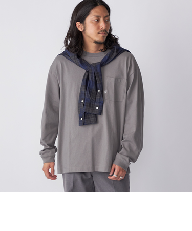 【WEB限定】SHIPS:〈汗染み防止加工〉ワンポイントロゴ ビッグシルエットヘビーウェイトTシャツ