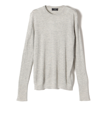 SHIPS Primary Navy Label:シルク カシミヤ プルオーバー