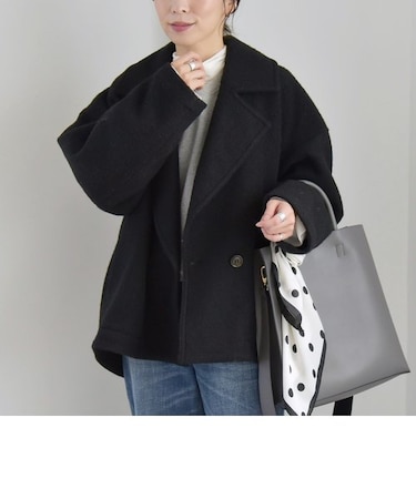 quaranciel: スライバー コクーン ショート ジャケット コート