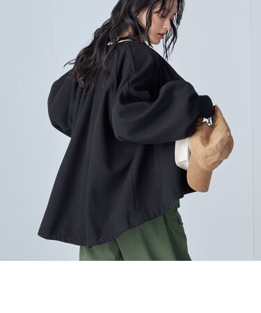 * 〈手洗い可能〉パイピング タック フレア ブルゾン ◇