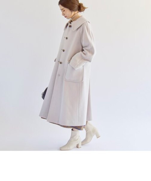 quaranciel: PONTETORTO フラット カラー ロング コート